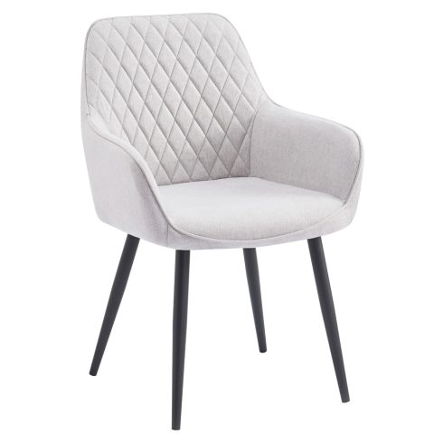 OSKOR Design fotel, világosszürke/fekete