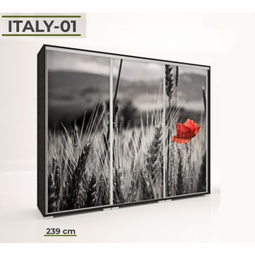 Italy Style 239 cm-es tolóajtós gardrób (Italy-01)