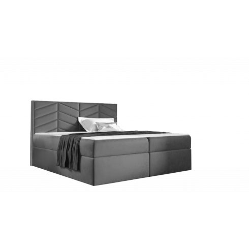 ST6 boxspring ágy 140cm sötétszürke Riviera 95