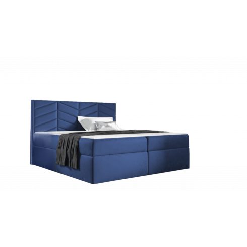 ST6 boxspring ágy 140cm királykék Riviera 81