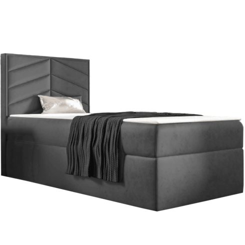 ST7 boxspring ágy 70cm sötétszürke Riviera 95