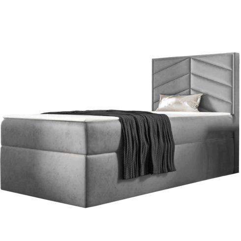 ST7 boxspring ágy 70cm világosszürke Riviera 91